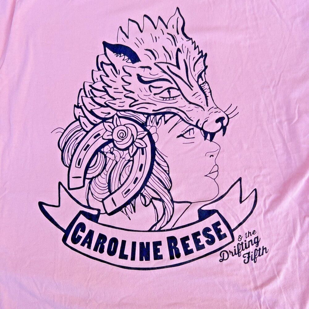 NWOT Caroline Reese & The Drifting Fifth Pink T Shirt Size M/L